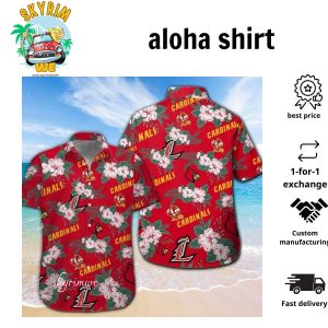 NCAA Louisville Cardinals Custom Name Mickey Mouse Hawaiian Shirt